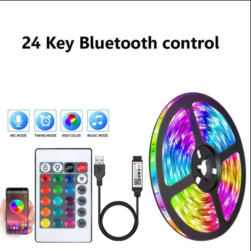 Tuya WIFI USB LED Strip Lights RGB 5050 Led Light App Control Flexible LED Lamp Ribbon for Room Decor TV Backlight Diode Tape