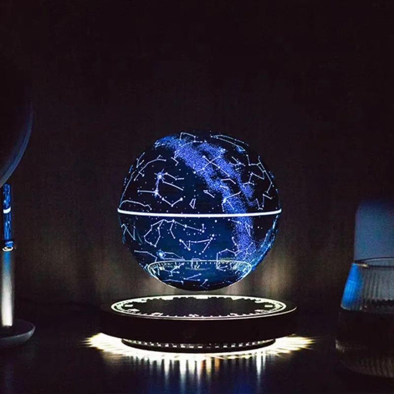 Levitating Lamp Magnetic Levitation Globe LED Earth Floating Lamp Rotating Globe Zodiac Bedside Lights Novelty Christmas Gifts