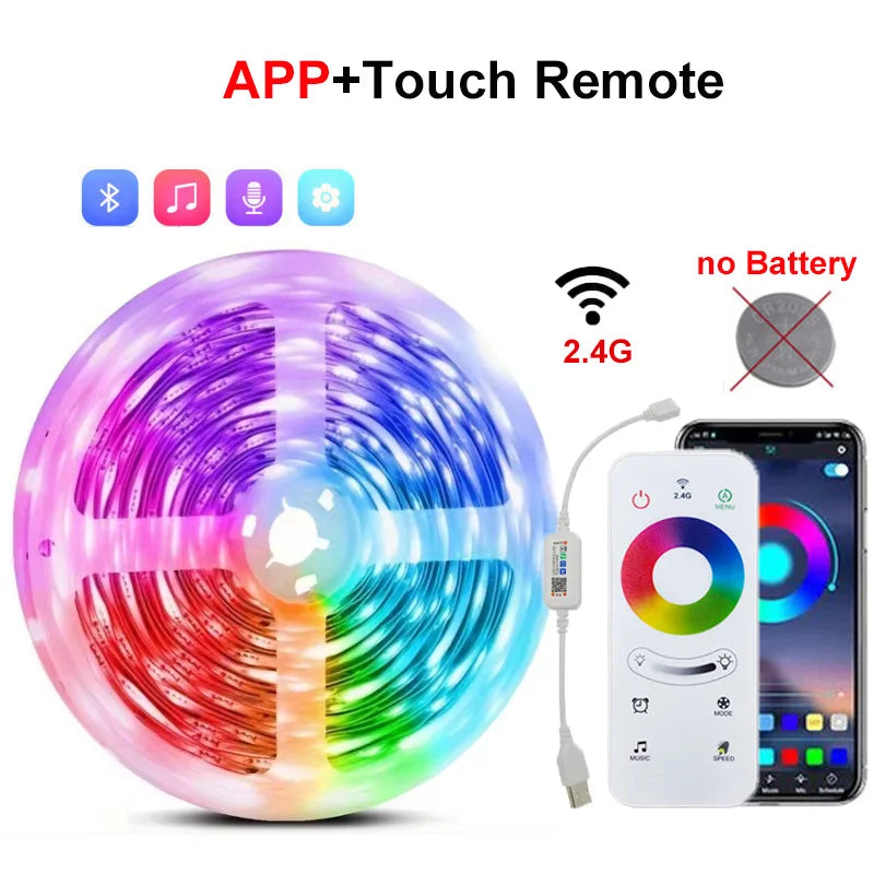 Tuya WIFI USB LED Strip Lights RGB 5050 Led Light App Control Flexible LED Lamp Ribbon for Room Decor TV Backlight Diode Tape