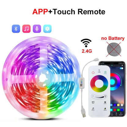 Tuya WIFI USB LED Strip Lights RGB 5050 Led Light App Control Flexible LED Lamp Ribbon for Room Decor TV Backlight Diode Tape