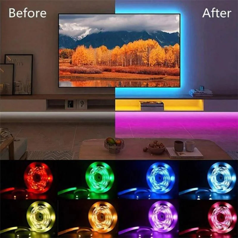 Tuya WIFI USB LED Strip Lights RGB 5050 Led Light App Control Flexible LED Lamp Ribbon for Room Decor TV Backlight Diode Tape