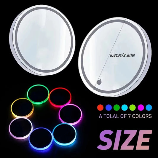  LED Cup Holder Light Mats - Constellation Backlight Coasters and Atmosphere Lighting Accessories
