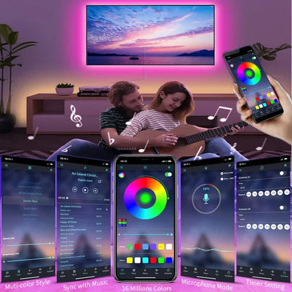 Tuya WIFI USB LED Strip Lights RGB 5050 Led Light App Control Flexible LED Lamp Ribbon for Room Decor TV Backlight Diode Tape